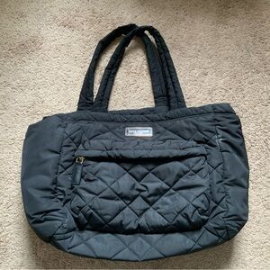 Marc Jacobs Newborn Baby Quilted Puffer Nylon Diaper Bag Travel Duffle Black